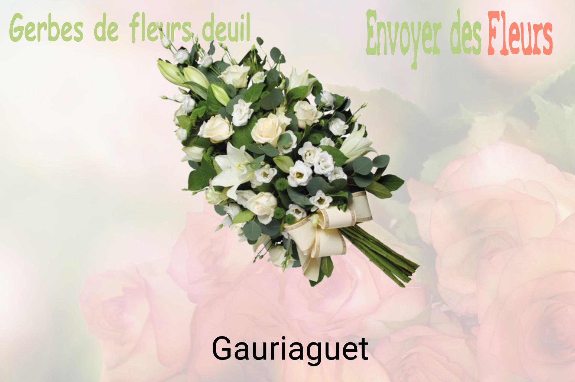 Gerbe de fleurs de deuil livrée à Gauriaguet